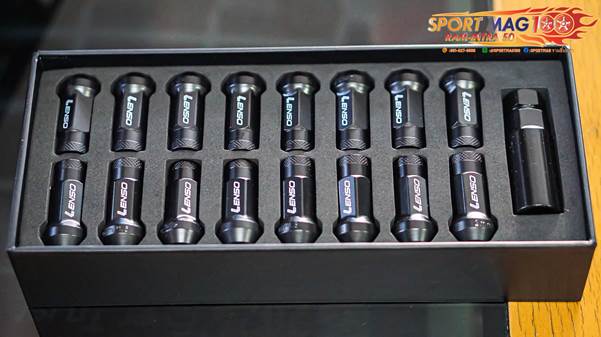 น็อตแต่ง Lenso สีดำ M12x1.5 20ตัว พร้อมบล็อค