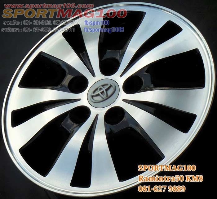 ล้อแม็ก ล้อแม็กมือสอง Toyota Innova Modify 5รู114 ดำเงา 6-15นิ้ว(รามอินทรา)