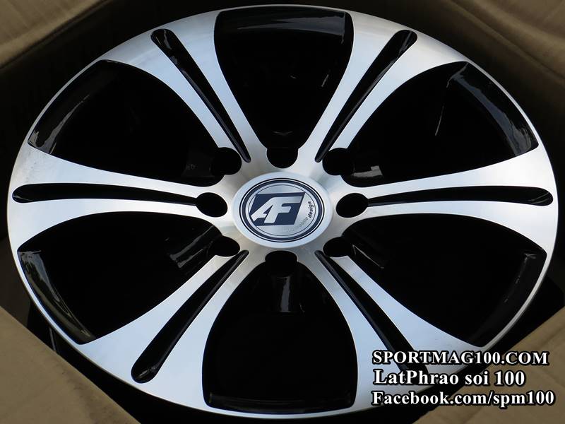 ล้อแม็ก  แม็กซ์ใหม่ AF 1048 4รู100-114 ดำหน้าเงา 6-14นิ้ว