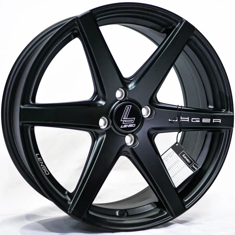 ล้อแม็ก แม็กซ์มือสองแท้ Lenso JAC 4รู100 ET35 ดำด้าน กว้าง7.5 ขอบ17นิ้ว(รามอินทรา)