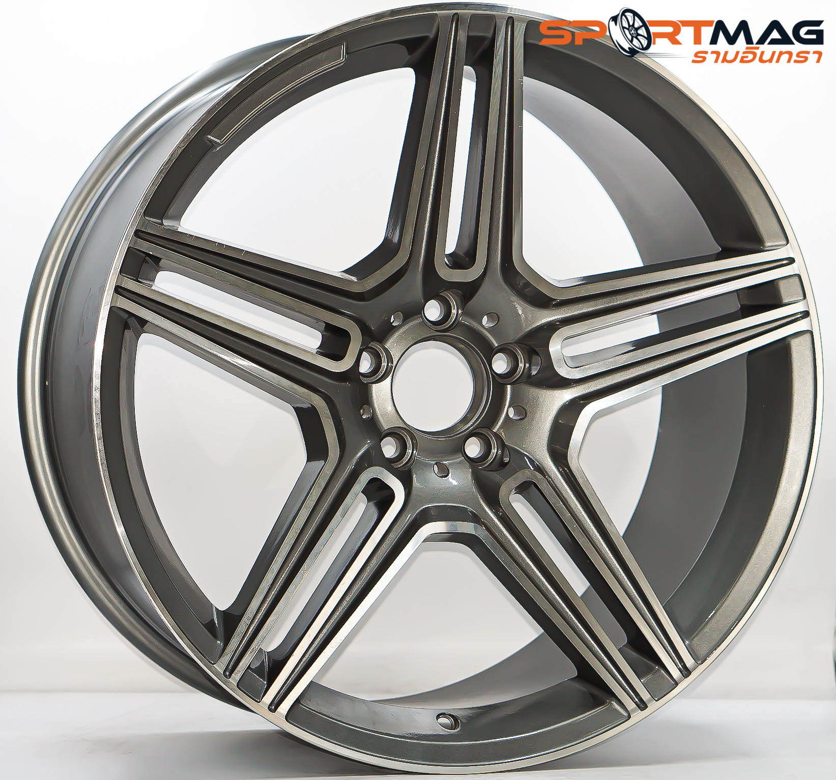 ล้อแม็ก ล้อแม็ก SL63 5รู112 ET32-35 กันเมทาลิกหน้าเงา F8.5 R9.5 ขอบ20นิ้ว(รามอินทรา)