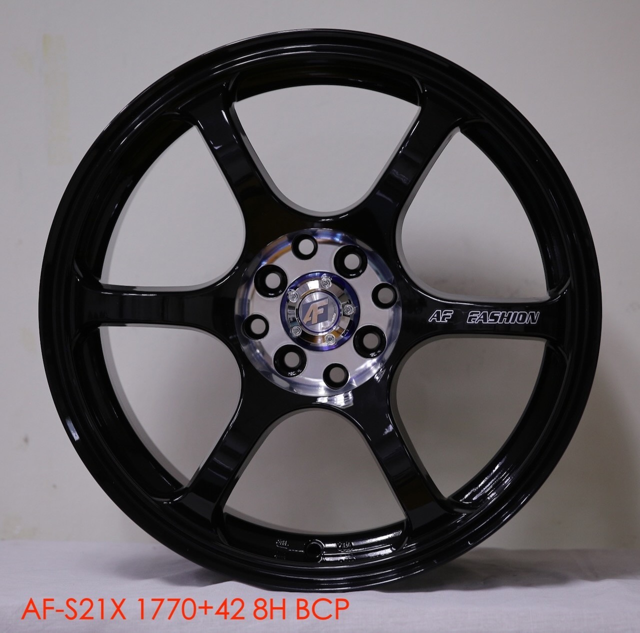 ล้อแม็ก  ล้อแม็ก AF S31X 4รู100/114 ET42 ดำเบ้าเงา กว้าง7 ขอบ17นิ้ว 