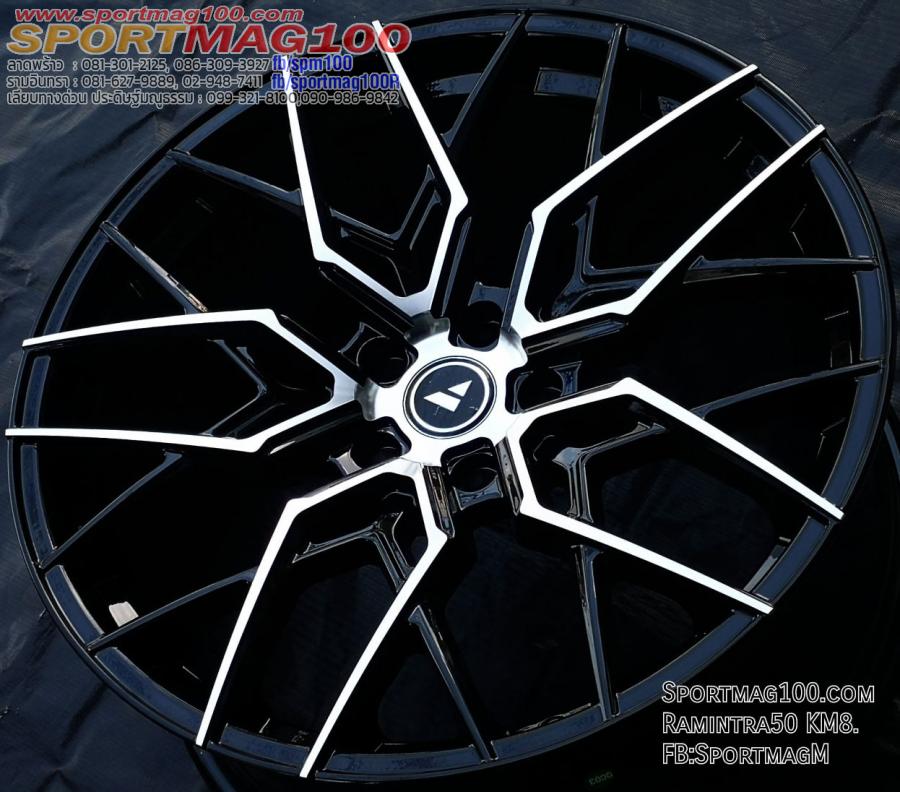 ล้อแม็ก ล้อแม็กมือสอง Vorsteiner 5รู114 ดำหน้าเงา F8.5 R9.5-20นิ้ว(รามอินทรา)