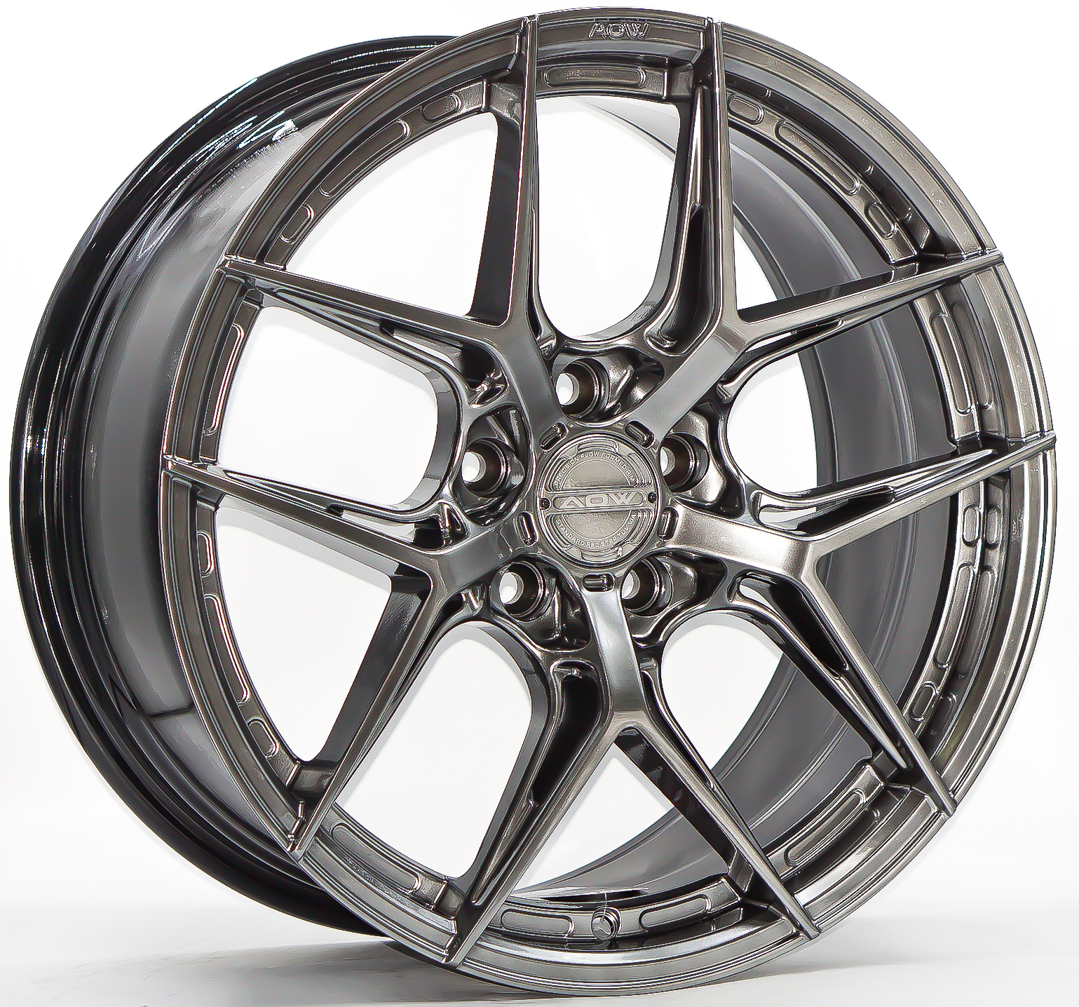 ล้อแม็ก ล้อแม็ก AOW20 5รู114.3/112 Offset35 สีไฮเปอร์แบล็ค กว้าง8.5 ขอบ18นิ้ว 