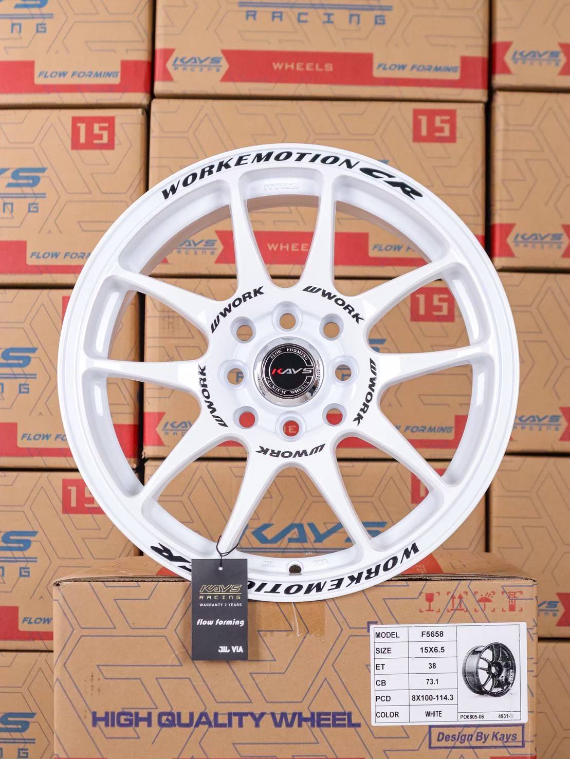 ล้อแม็ก ล้อแม็ก CR-Kai 4รู100 ET35 สีขาว กว้าง7 ขอบ15นิ้ว