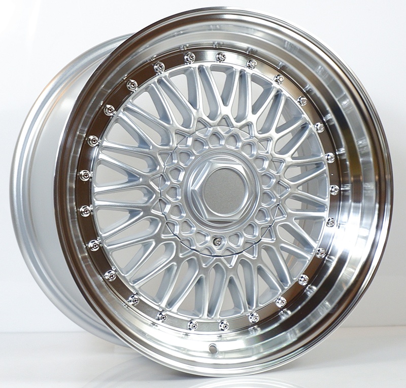 ล้อแม็ก ล้อแม็กลาย BBS RS 4รู100/114 ET25 เงินขอบกระจก กว้าง8.5 ขอบ17นิ้ว