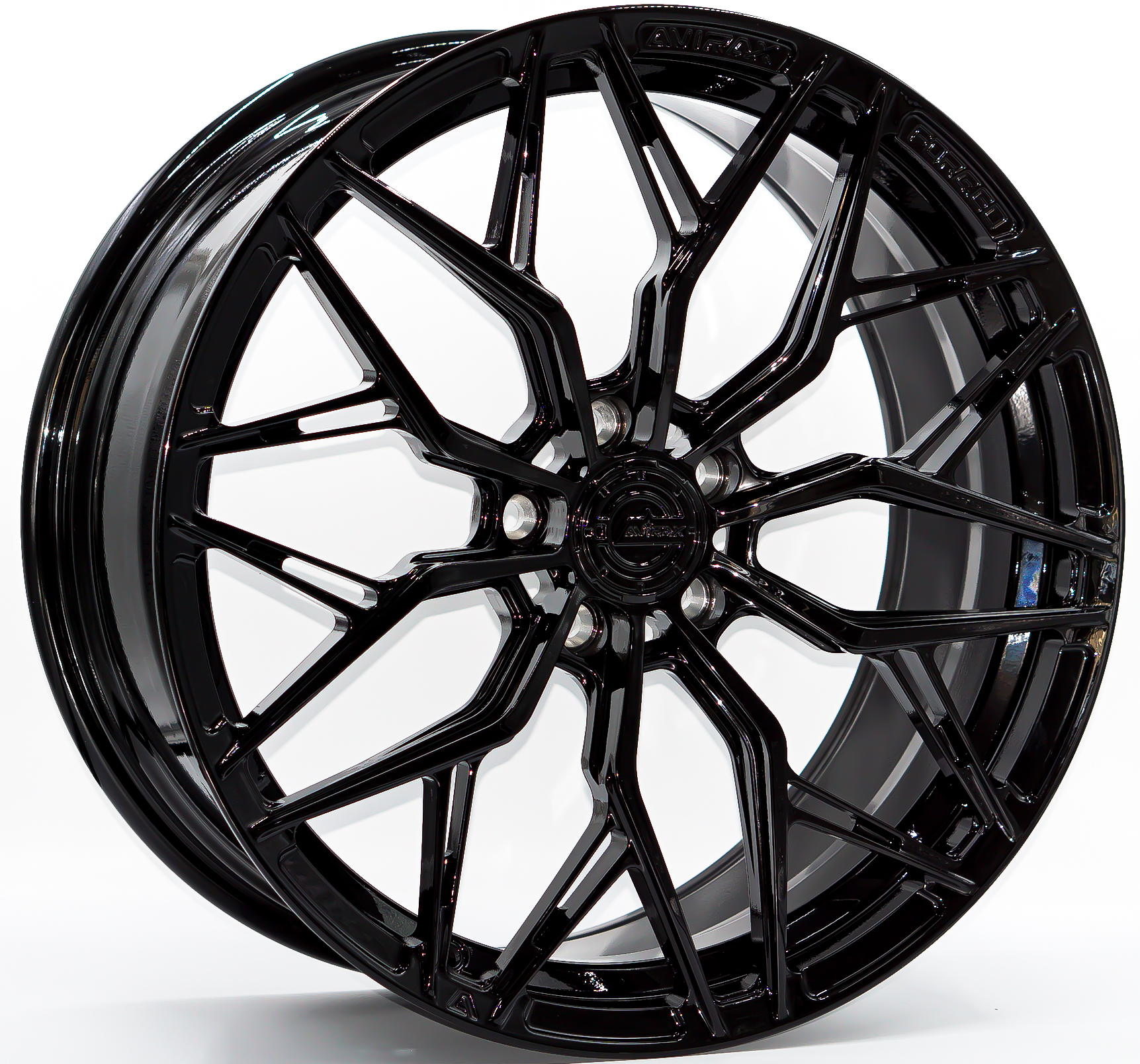ล้อแม็ก ล้อแม็กใหม่ AVIRAX FORGED GL502 ขอบ20 5รู108 ดำเงา กว้าง8.5 Offset38