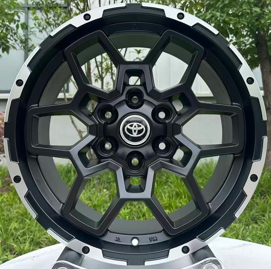 ล้อแม็ก ล้อแม็ก Toyota HR2601 6รู139.7 ET10 ดำด้านขอบเงา กว้าง9 ขอบ18นิ้ว