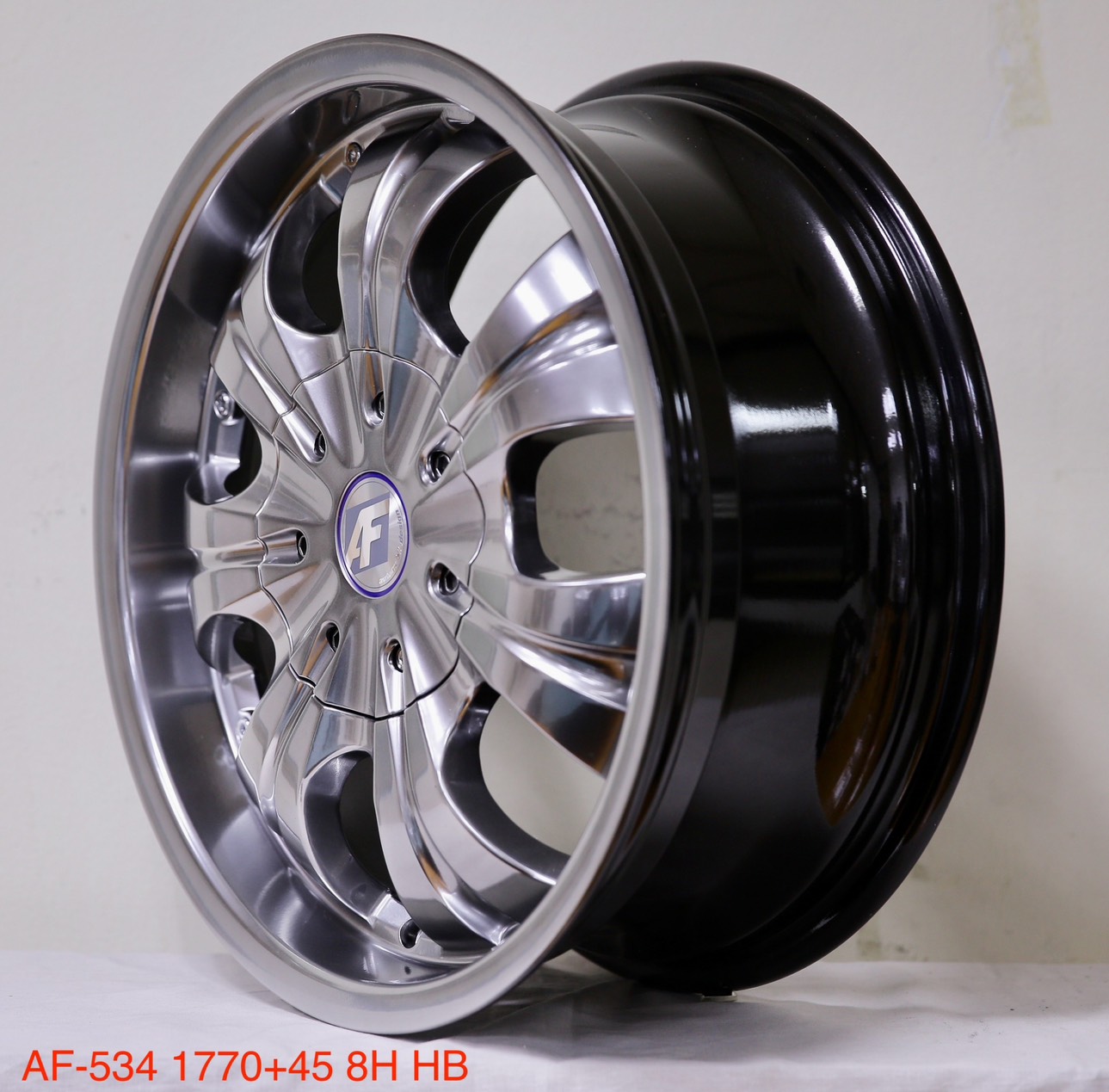 ล้อแม็ก เฮียสั่งลด ล้อแม็ก AF534 4รู100/114 ET45 ไฮเปอร์แบล็ค กว้าง7 ขอบ17นิ้ว
