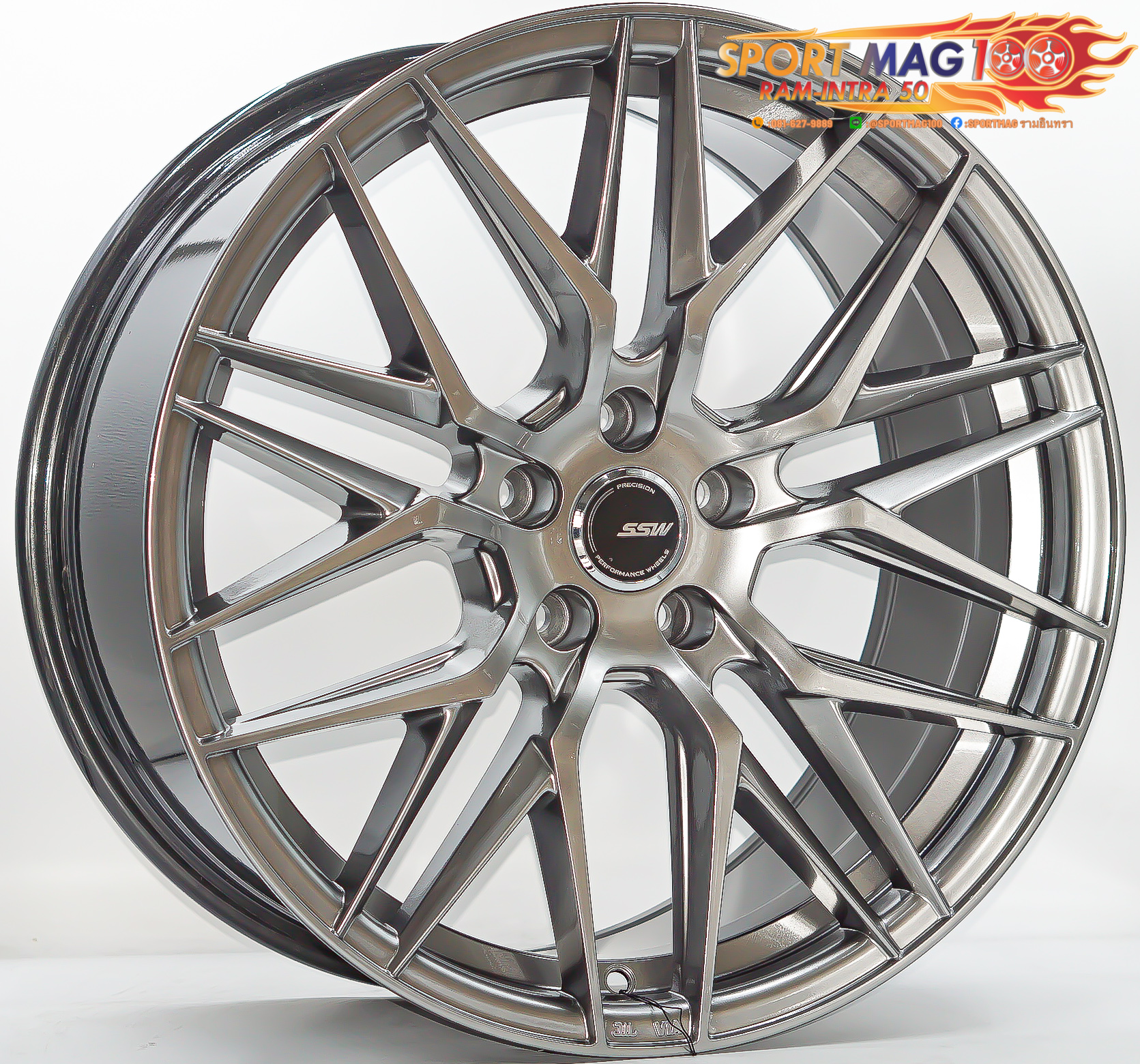 ล้อแม็ก ล้อแม็ก SSW S348 Vorsteiner 5รู114 ET40 ไฮเปอร์แบล็ค กว้าง8.5 ขอบ18นิ้ว 