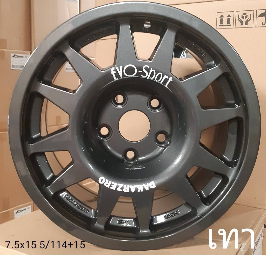 ล้อแม็กใหม่ Evo Cross-2503 5รู114.3 Offset15 สีเทา กว้าง7.5 ขอบ15 ล้อแม็ก ล้อแม็กใหม่ Evo Cross-2503 5รู114.3 Offset15 สีเทา กว้าง7.5 ขอบ15