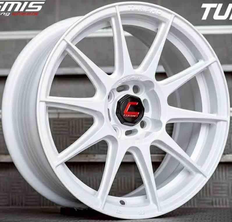 ล้อแม็ก ล้อแม็ก Cosmis Turismo 4รู100 ET30 สีขาว กว้าง7 ขอบ15นิ้ว