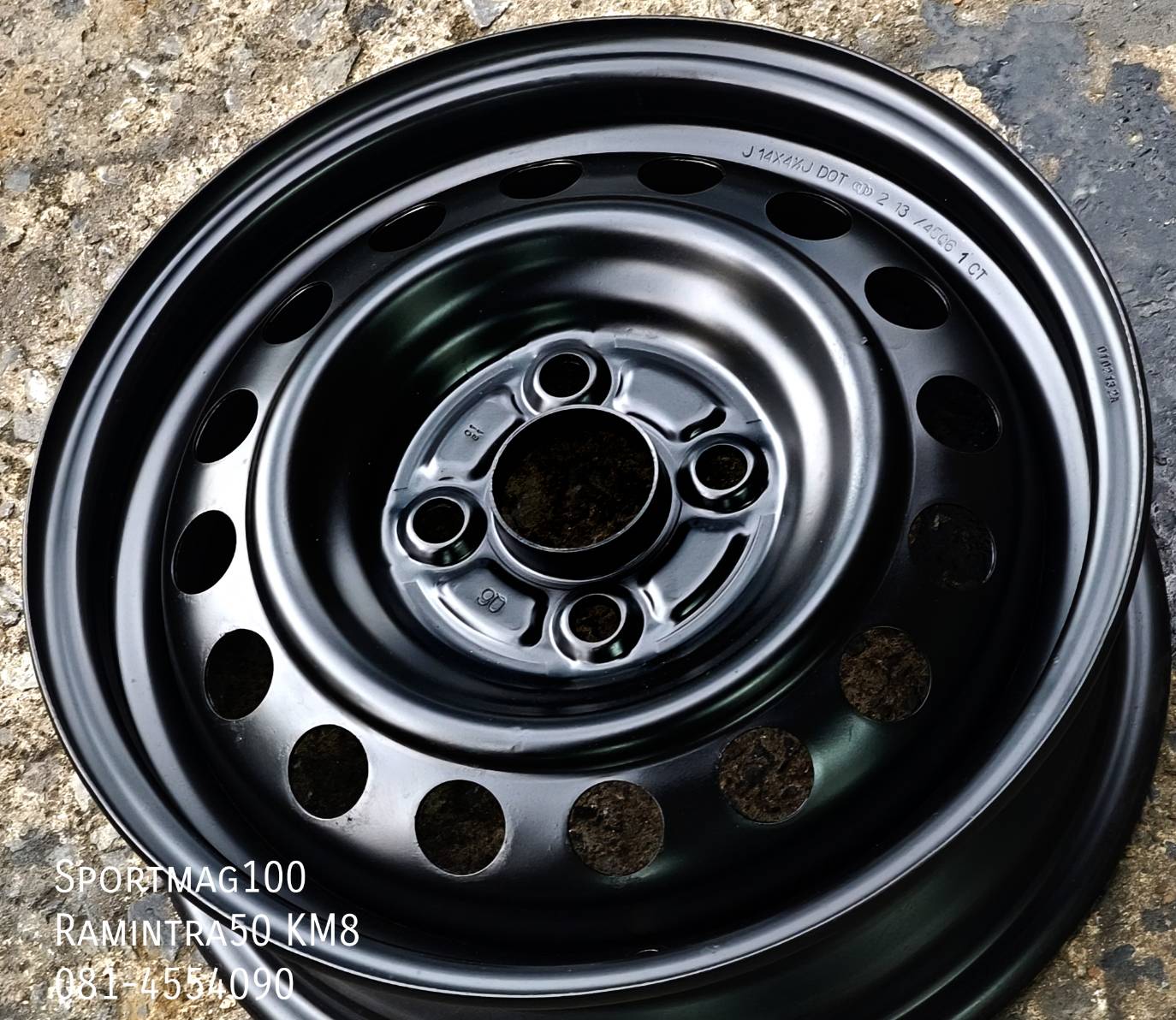 กระทะล้อขอบ14นิ้ว Mitsubishi 4รู100 สีดำ 4.5นิ้ว(รามอินทรา) ล้อแม็ก กระทะล้อขอบ14นิ้ว Mitsubishi 4รู100 สีดำ 4.5นิ้ว(รามอินทรา)