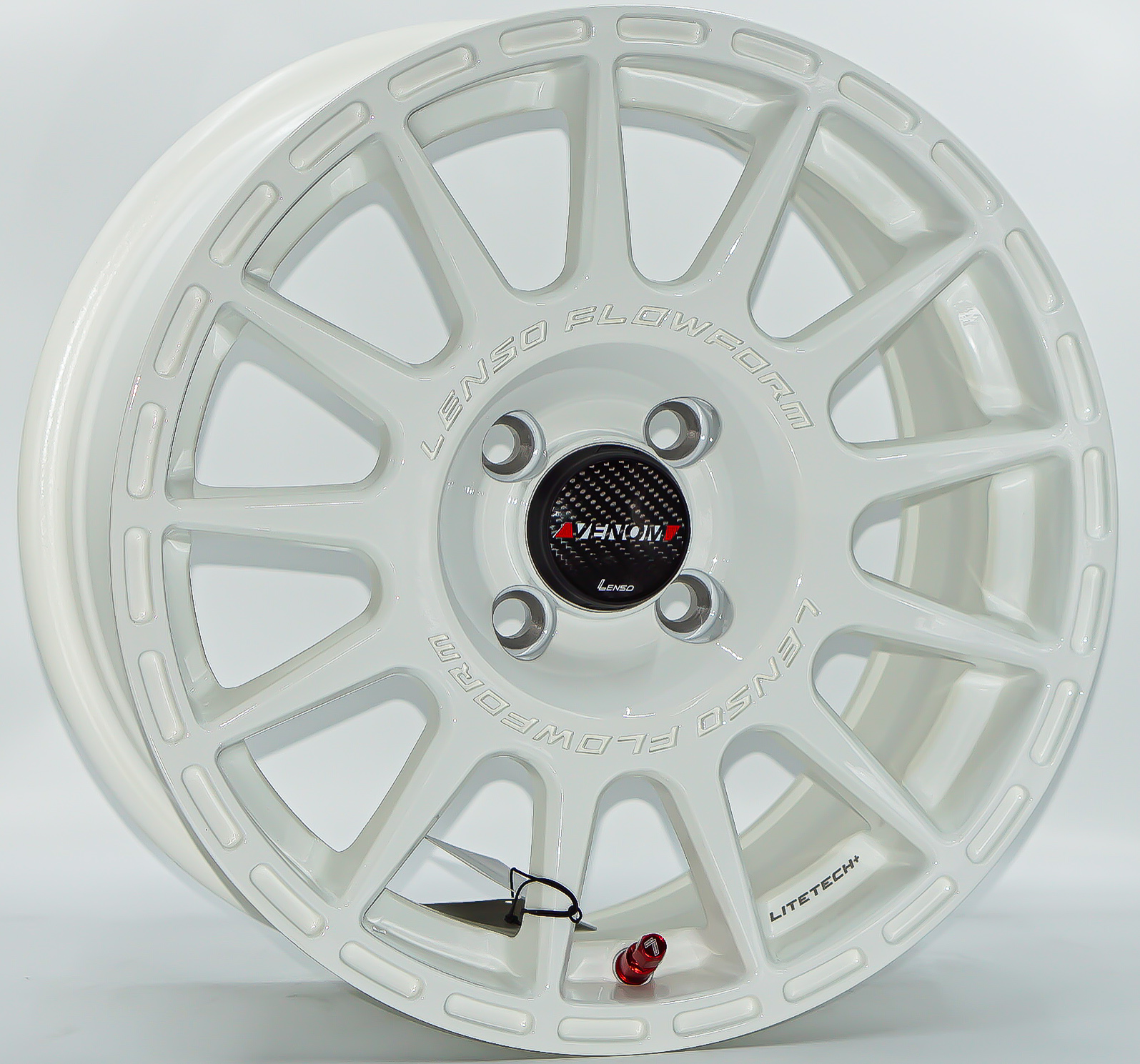 ล้อแม็ก ล้อแม็ก Limited Lenso Venom7 LITETECH+ ขอบ15นิ้ว 4รู100 Offset35 สีพิเศษสีขาว กว้าง 7นิ้ว 
