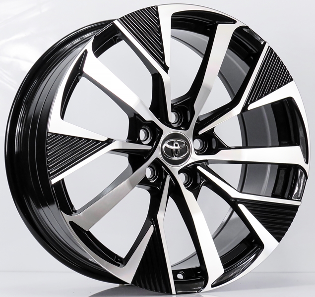 ล้อแม็ก ล้อแม็กใหม่ Toyota Modellista สีดำหน้าเงา 5รู114 Offset40 กว้าง 8นิ้ว ขอบ 18นิ้ว
