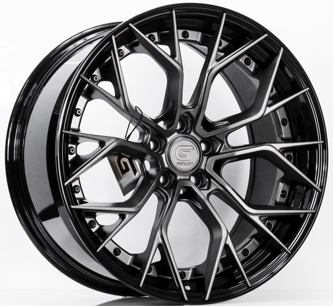 ล้อแม็ก ล้อแม็กแท้2ชิ้น G-Forged GF09 ขอบ 20 กว้าง F8.5 R10นิ้ว 5รู114/112 Offset32-40 สีDarkGM Matt 