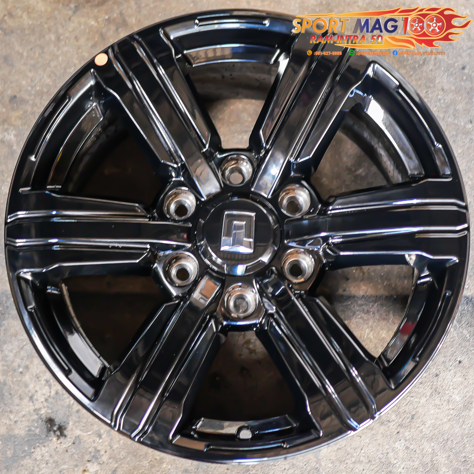 ล้อแม็ก ล้อป้ายแดง Tank300 ขอบ17นิ้ว กว้าง8นิ้ว ET36 6รู139.7 สีดำ (รามอินทรา)