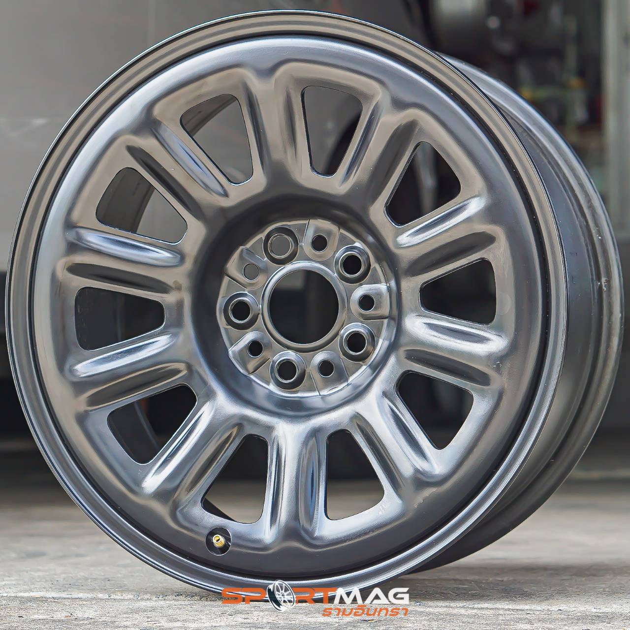 ล้อแม็ก กระทะล้อเหล็ก Tesla 5รู114.3 ET35 กว้าง8.5 ขอบ18นิ้วใส่กับรถกระบะบรรทุกหนักได้(รามอินทรา)