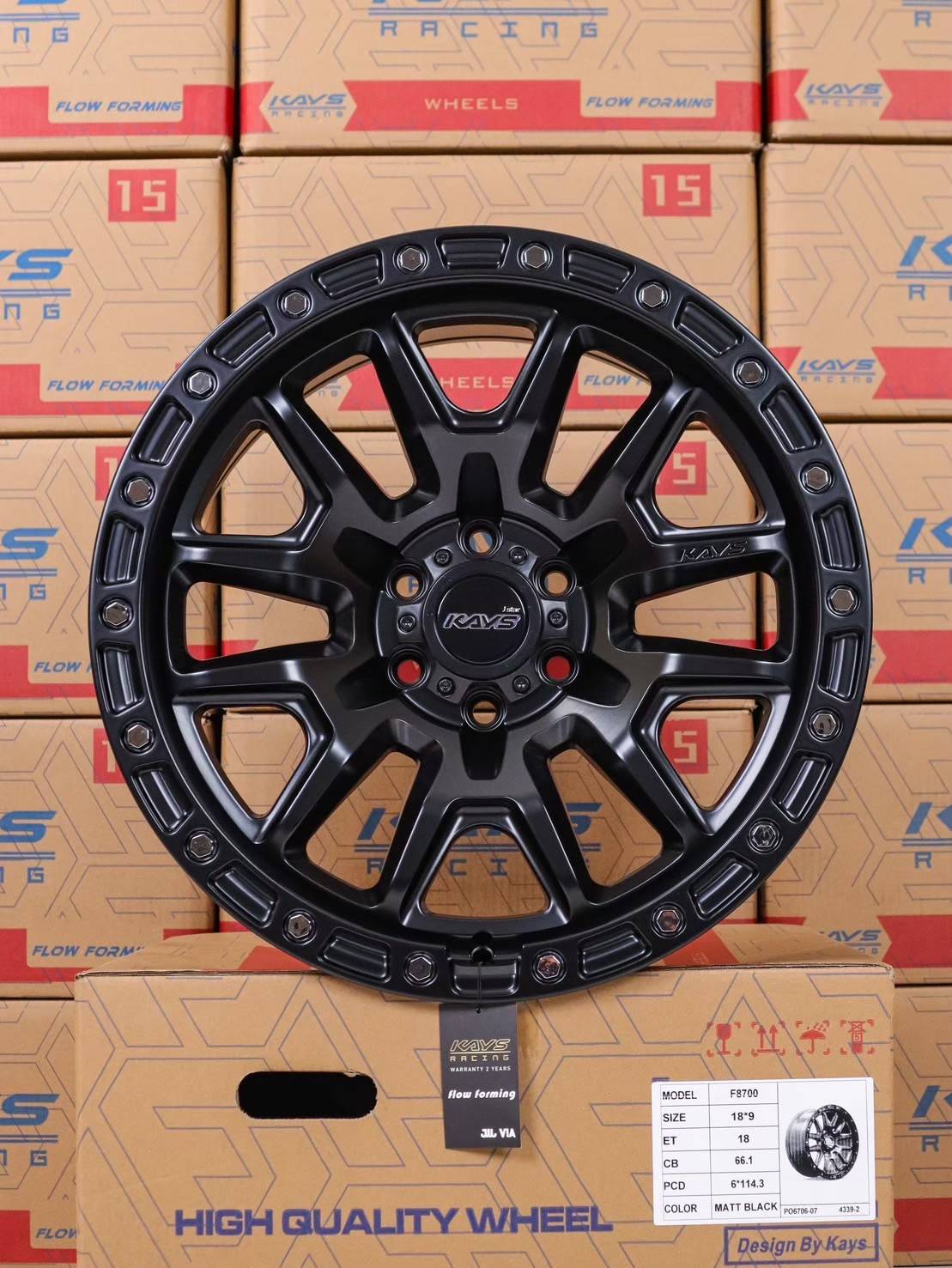 ล้อแม็ก ล้อแม็ก Mavel 6รู114.3 ET18 ดำด้าน กว้าง9-18นิ้ว(นาวาร่า) 