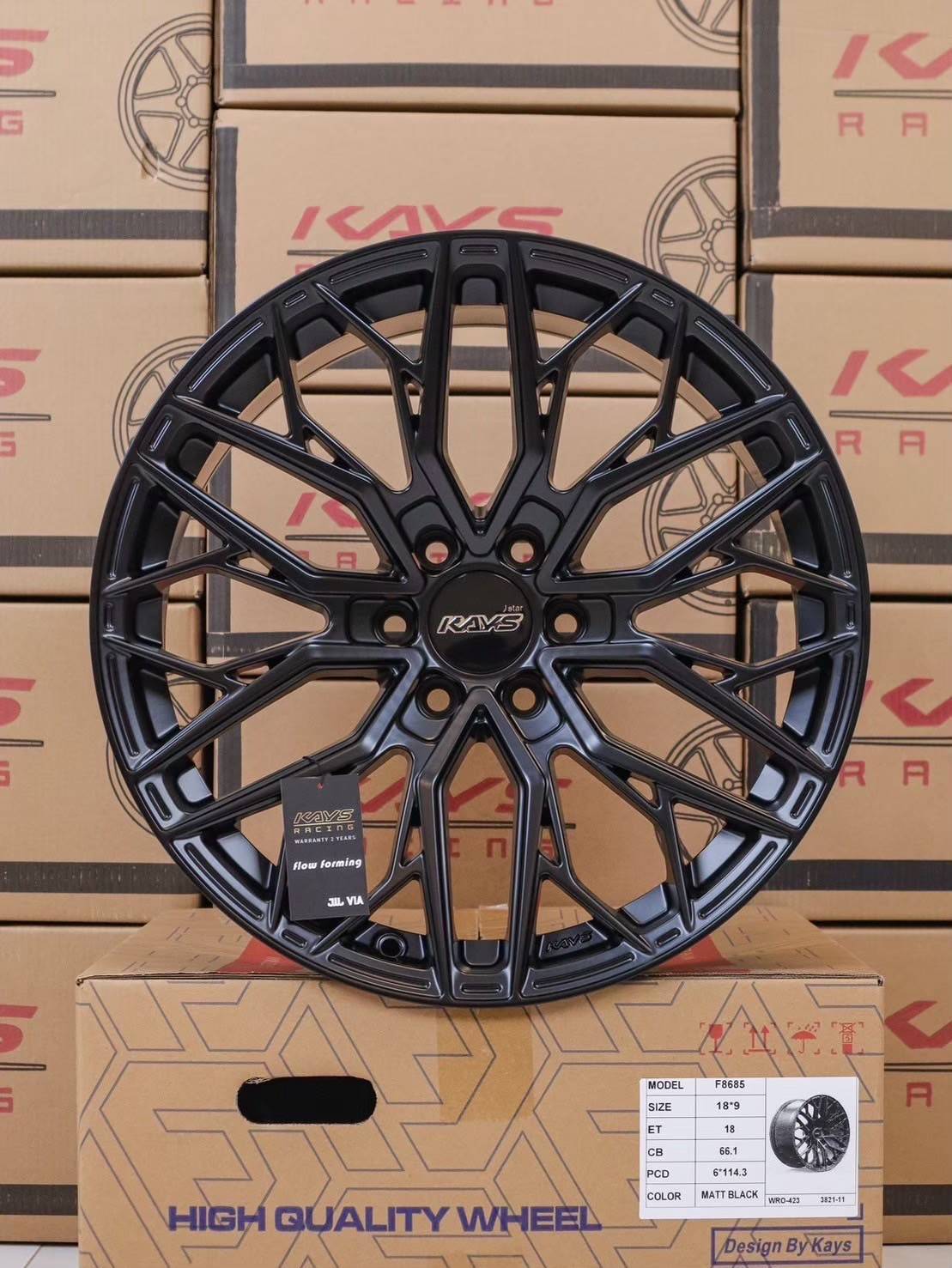 ล้อแม็ก ล้อแม็ก JAV 6รู114.3 ET18 ดำด้าน กว้าง9 ขอบ18นิ้ว(นาวาร่า) 