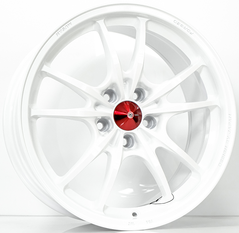 ล้อแม็ก ล้อแม็ก INSPI MF MUGEN FlowForming ขอบ 18 กว้าง 8.5นิ้ว 5รู114.3/112 Offset35 สีขาว