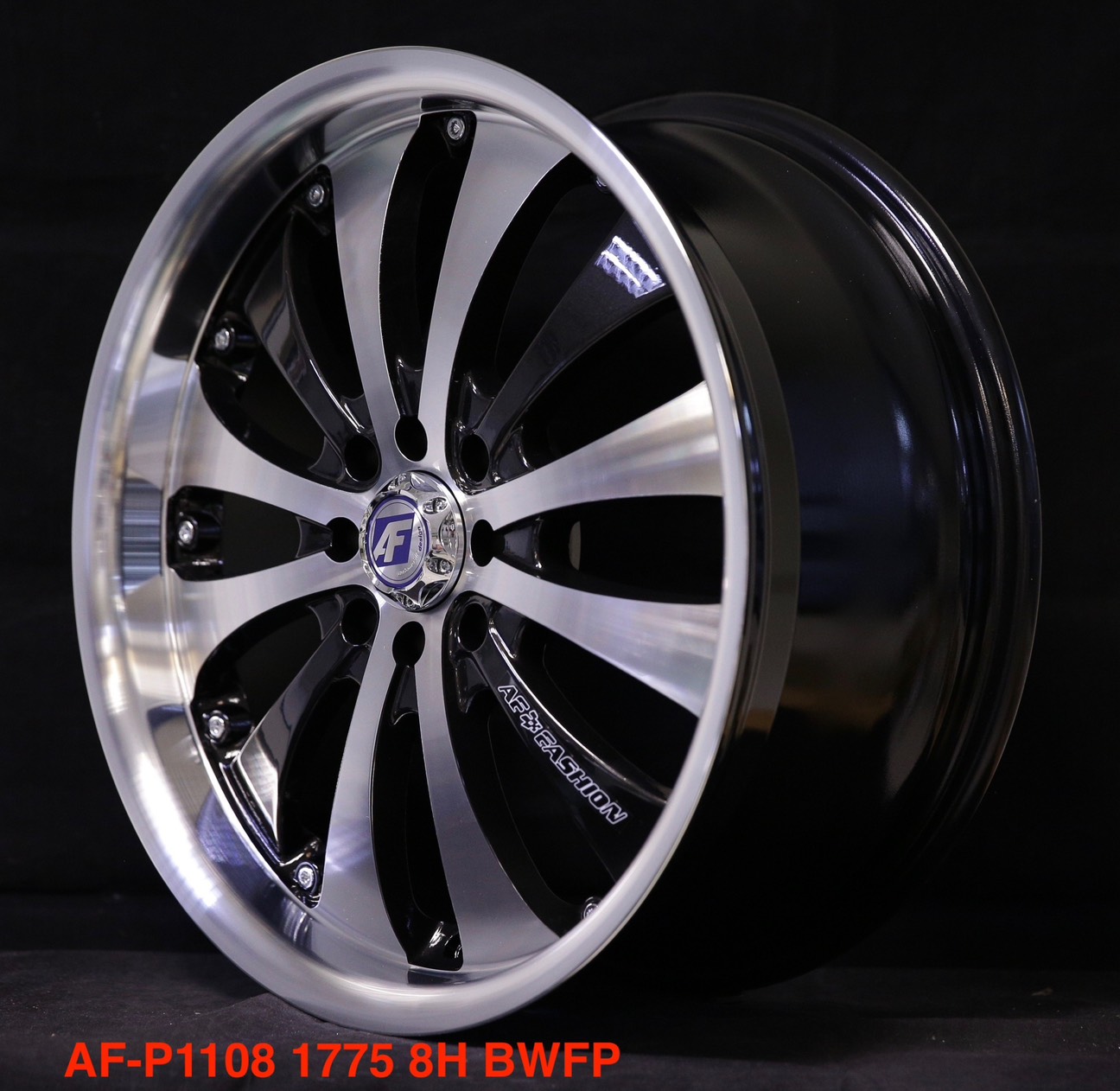 ล้อแม็ก  เฮียสั่งลด ล้อแม็ก AF P1108 4รู100/114 ET42 ดำหน้าเงา กว้าง7.5 ขอบ17นิ้ว 