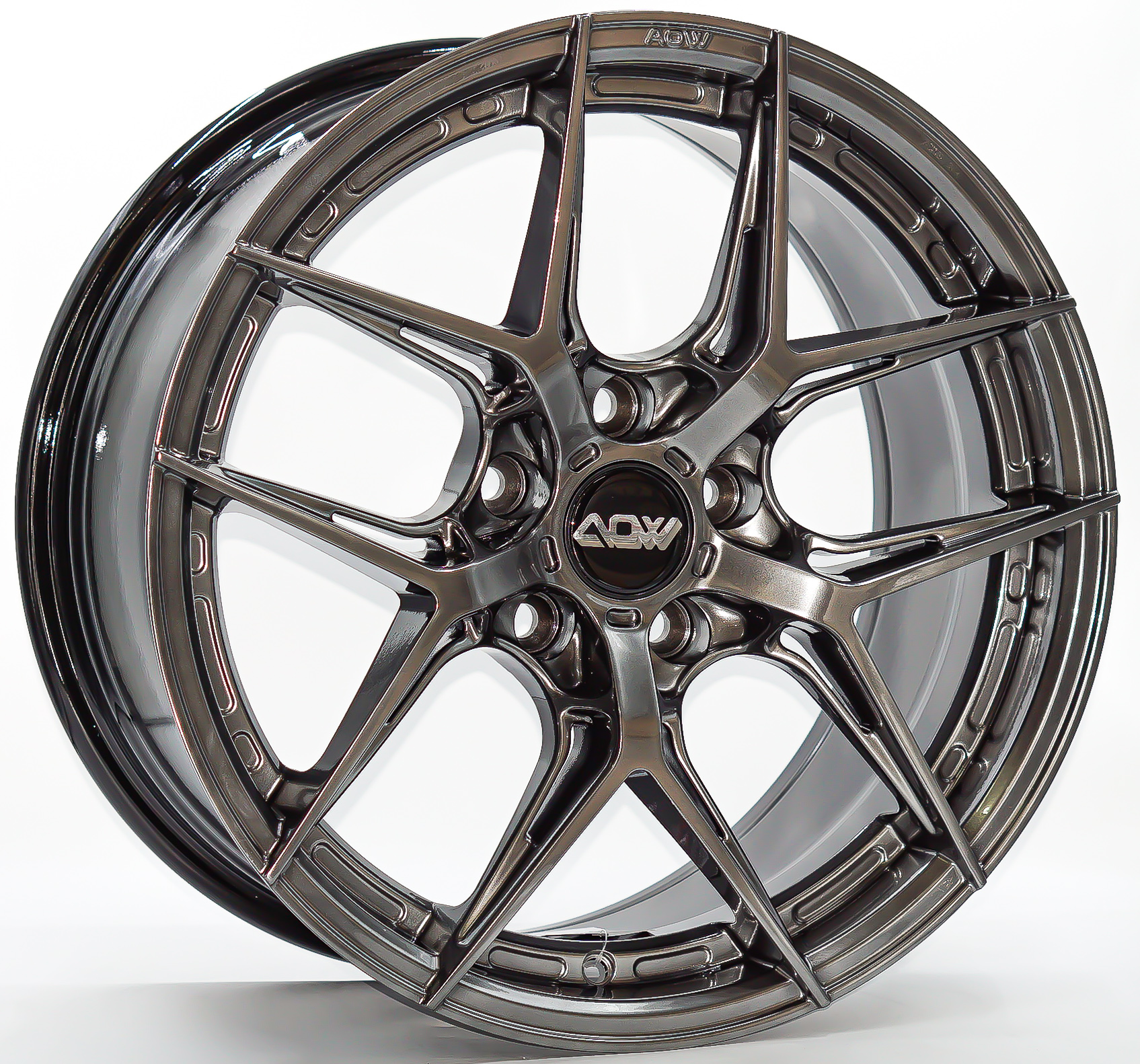 ล้อแม็ก ล้อแม็ก AOW20 5รู114.3/112 Offset35 สีไฮเปอร์แบล็ค กว้าง8.5 ขอบ18นิ้ว