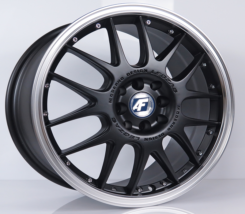 ล้อแม็ก ล้อแม็ก AF P1103 ขอบ14นิ้ว กว้าง6นิ้ว 4รู100/114 Offset38 สีดำด้านขอบเงา