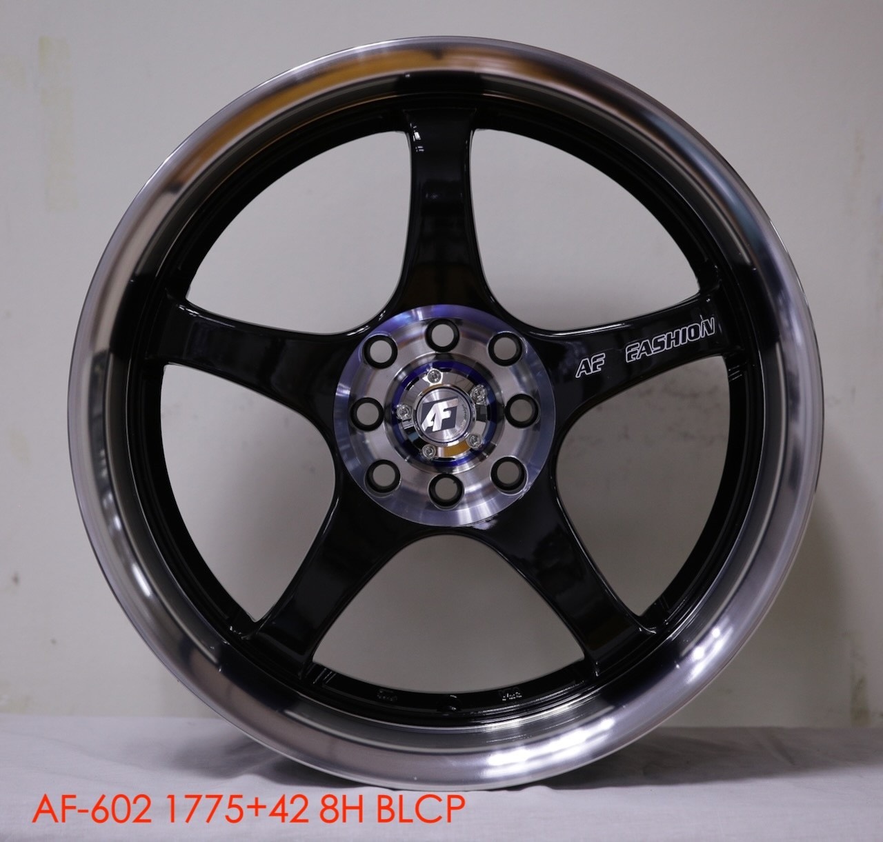 ล้อแม็ก ล้อแม็ก AF 602 4รู100/114 ET42 ดำขอบเงา กว้าง7.5 ขอบ17นิ้ว 
