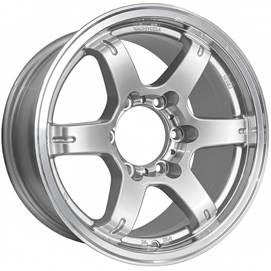 ล้อแม็ก ล้อแม็ก Yachiyoda XT6 ขอบ16นิ้ว กว้าง8นิ้ว 6รู139 Offset25 สีซิลเวอร์ขอบเงา(cb108)