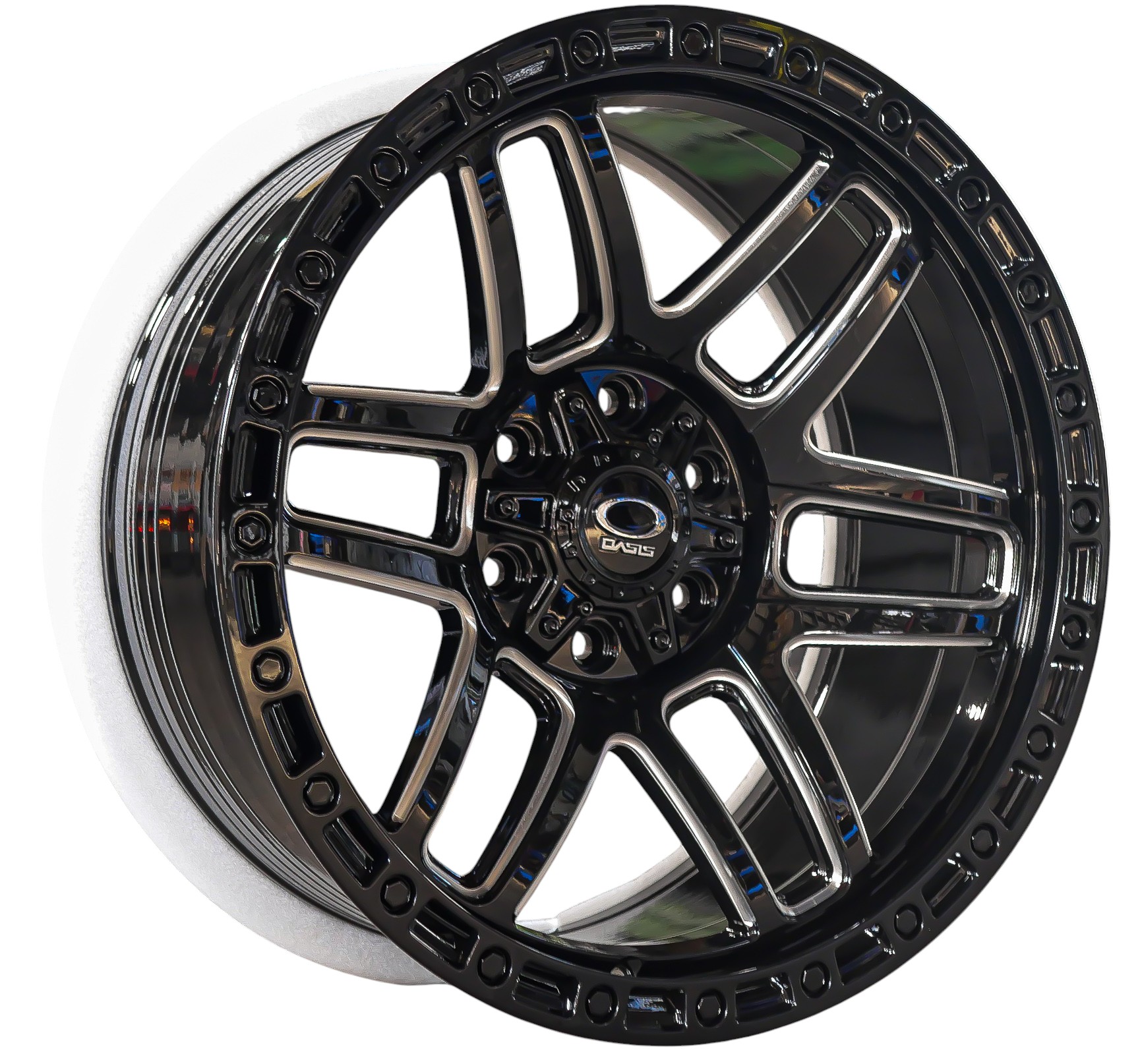 ล้อแม็ก ล้อแม็กใหม่ Oasis Michigan2 ขอบ20นิ้ว กว้าง9นิ้ว 6รู139.7 Offset0 สีดำมิลลิ่ง