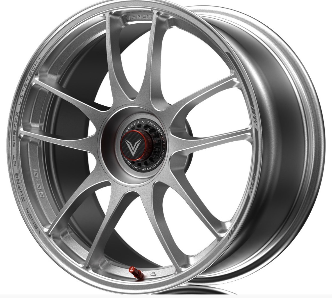 ล้อแม็ก ล้อแม็ก Lenso VNK Venom Litetech+ FlowForming ขอบ16นิ้ว กว้าง7นิ้ว 4รู100 Offset35 สีเงินPadเทา