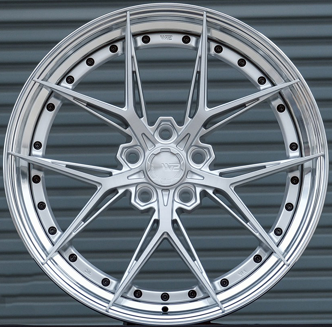 ล้อแม็ก ล้อแม็ก W2X FlowForming ขอบ20นิ้ว ล้อหน้า9นิ้ว ล้อหลัง10นิ้ว 5รู114.3/112 Offset35-40 สีMatt Brush HiGloss Siver