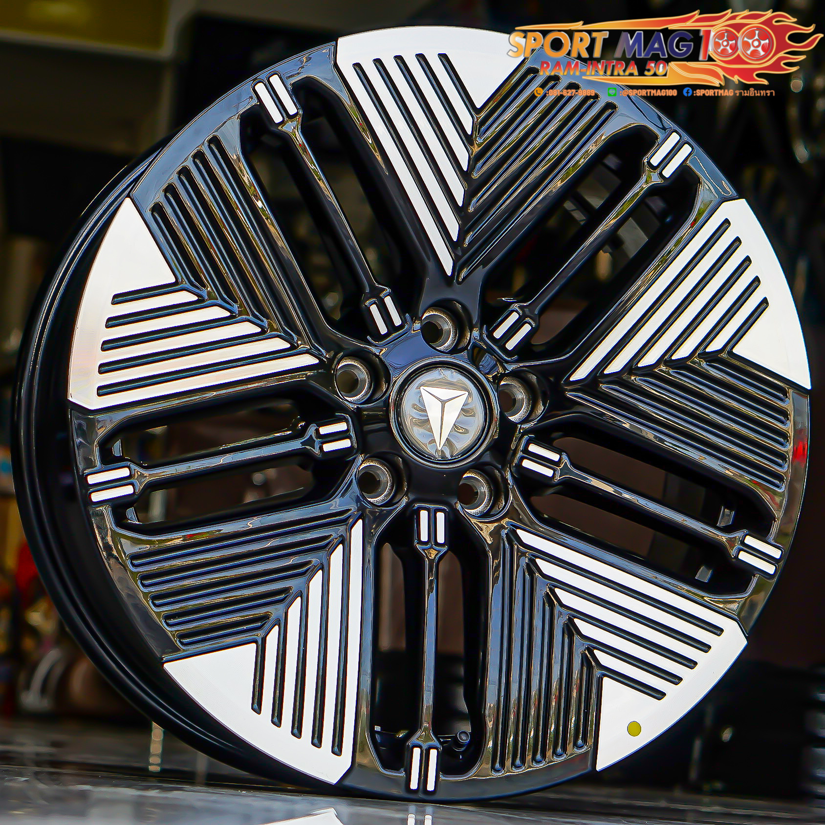 ล้อแม็ก ล้อป้ายแดง Deepal S05 ขอบ18นิ้ว กว้าง7นิ้ว 5รู114.3 Offset33 สีดำหน้าเงา (รามอินทรา)