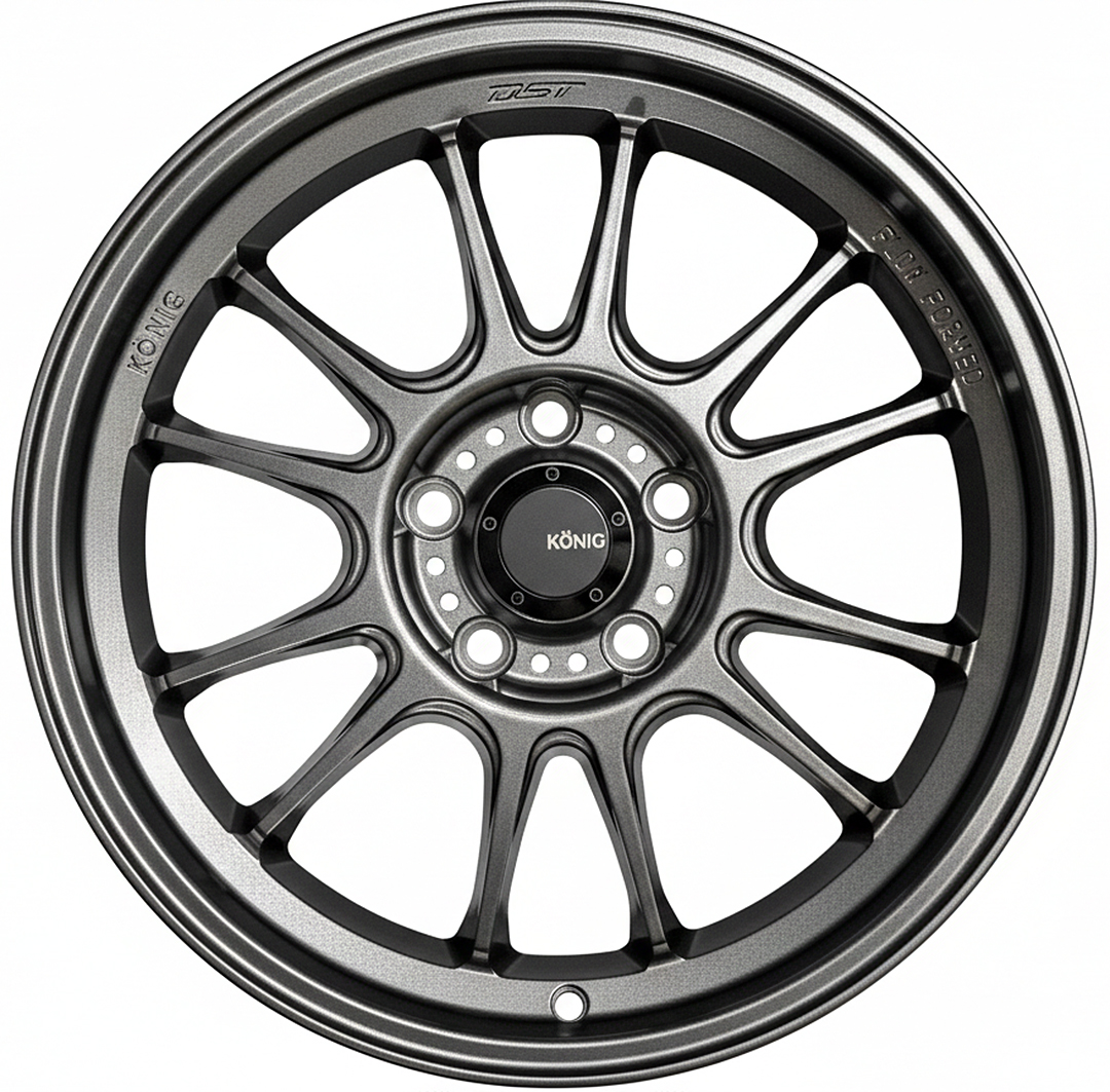 ล้อแม็ก ล้อแม็ก KONIG N781 HYPERGRAM FlowForming ขอบ17นิ้ว กว้าง8นิ้ว 5รู114.3 Offset45 สีMattGrey
