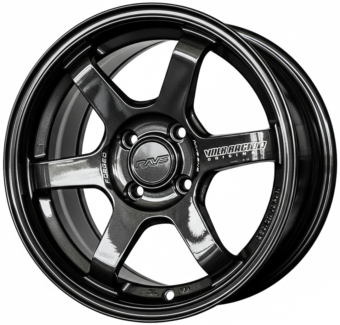 ล้อแม็ก AOW TE37 Sonic FlowForming ขอบ 15 กว้าง 7นิ้ว 4รู100 Offset35 สีไดมอนด์แบล็คมิลลิ่ง