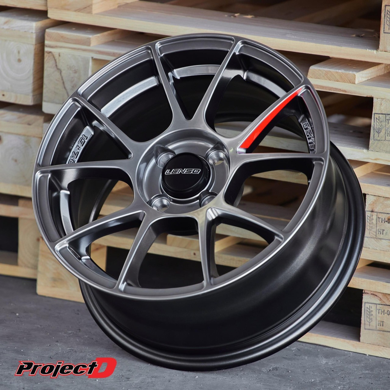 ล้อแม็ก ล้อแม็กใหม่ Lenso ProjectD 91G ขอบ15นิ้ว กว้าง7นิ้ว 4รู100 Offset35 สีไฮเปอร์แบล็ค