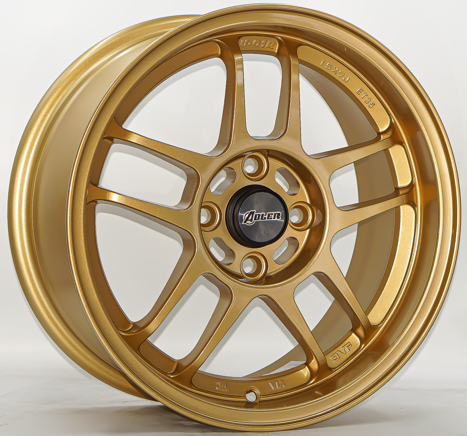 ล้อแม็ก ล้อแม็ก Yachiyoda U01R FlowForming ขอบ15นิ้ว กว้าง7นิ้ว 4รู100 Offset35 สีทอง