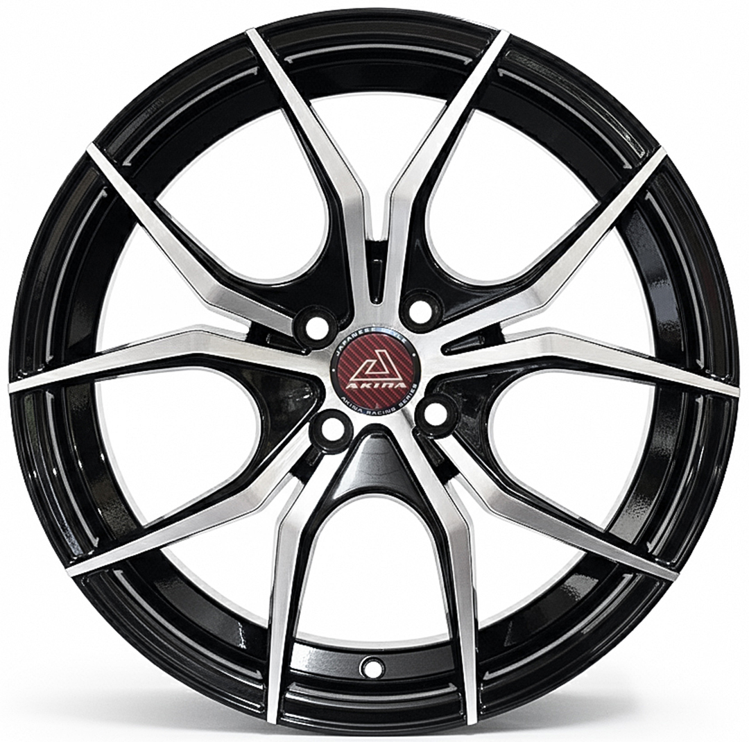 ล้อแม็ก ล้อแม็ก Akina S266 ขอบ17นิ้ว กว้าง8นิ้ว 4รู100 Offset35 สีดำหน้าเงา