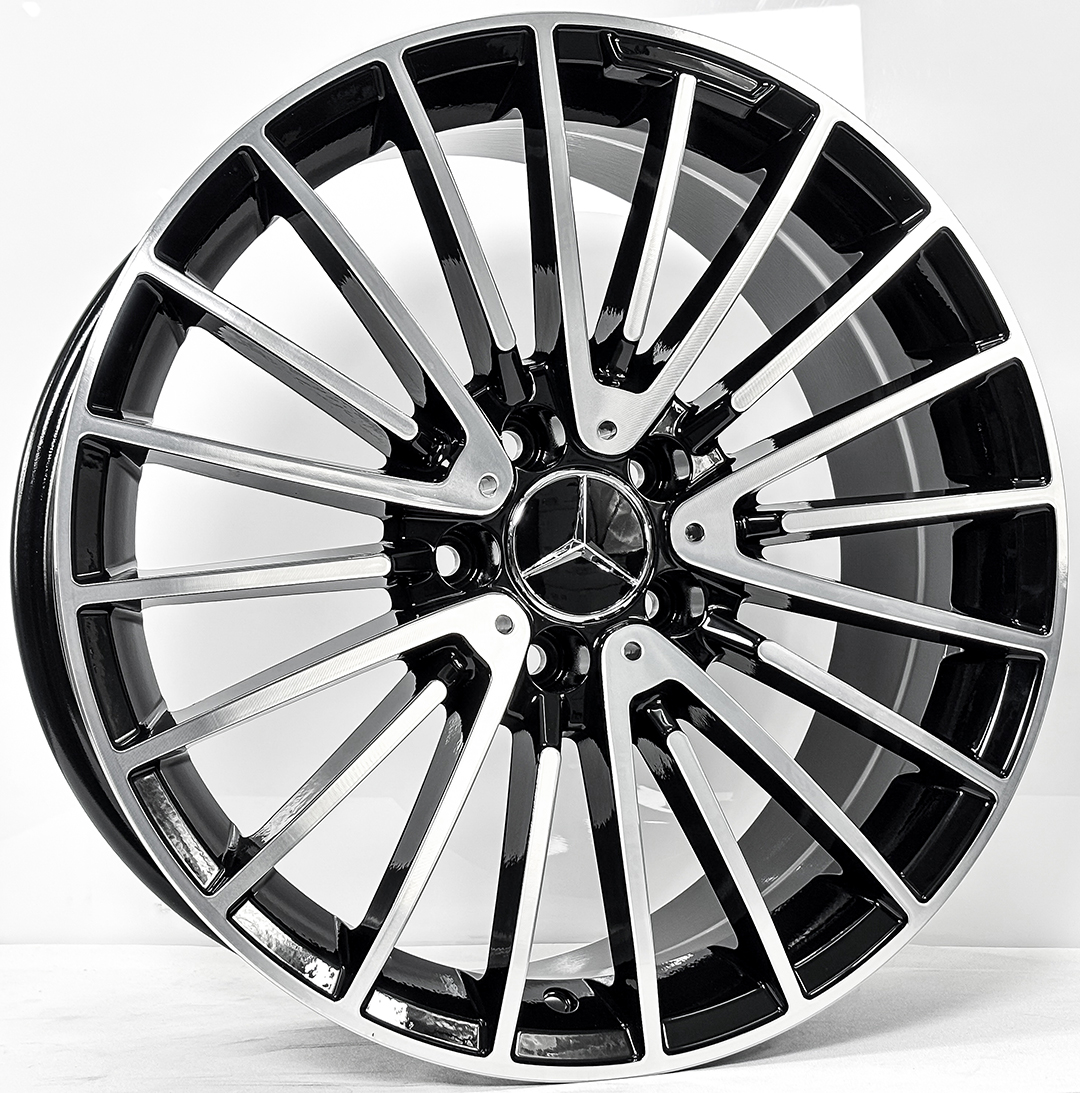 ล้อแม็ก ล้อแม็ก MultiSpoke CL FlowForming ขอบ19นิ้ว กว้าง F8 R8.5นิ้ว 5รู112 Offset40-45 สีดำหน้าเงา