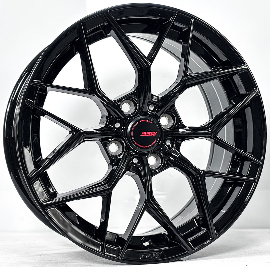 ล้อแม็ก ล้อแม็ก SSW S443 ขอบ15นิ้ว กว้าง7นิ้ว 4รู100 Offset38 สีดำเงา