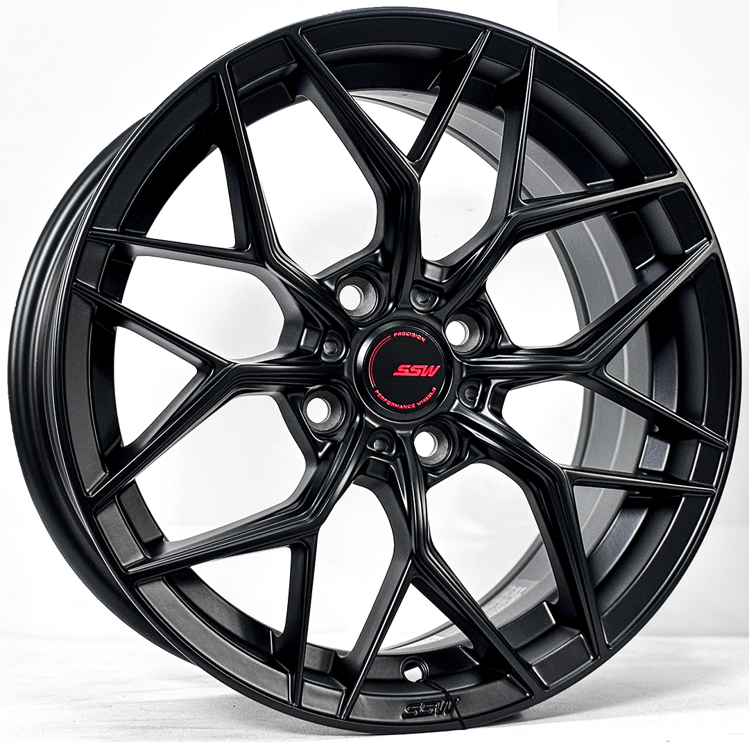 ล้อแม็ก ล้อแม็ก SSW S443 ขอบ15นิ้ว กว้าง7นิ้ว 4รู100 Offset38 สีดำด้าน