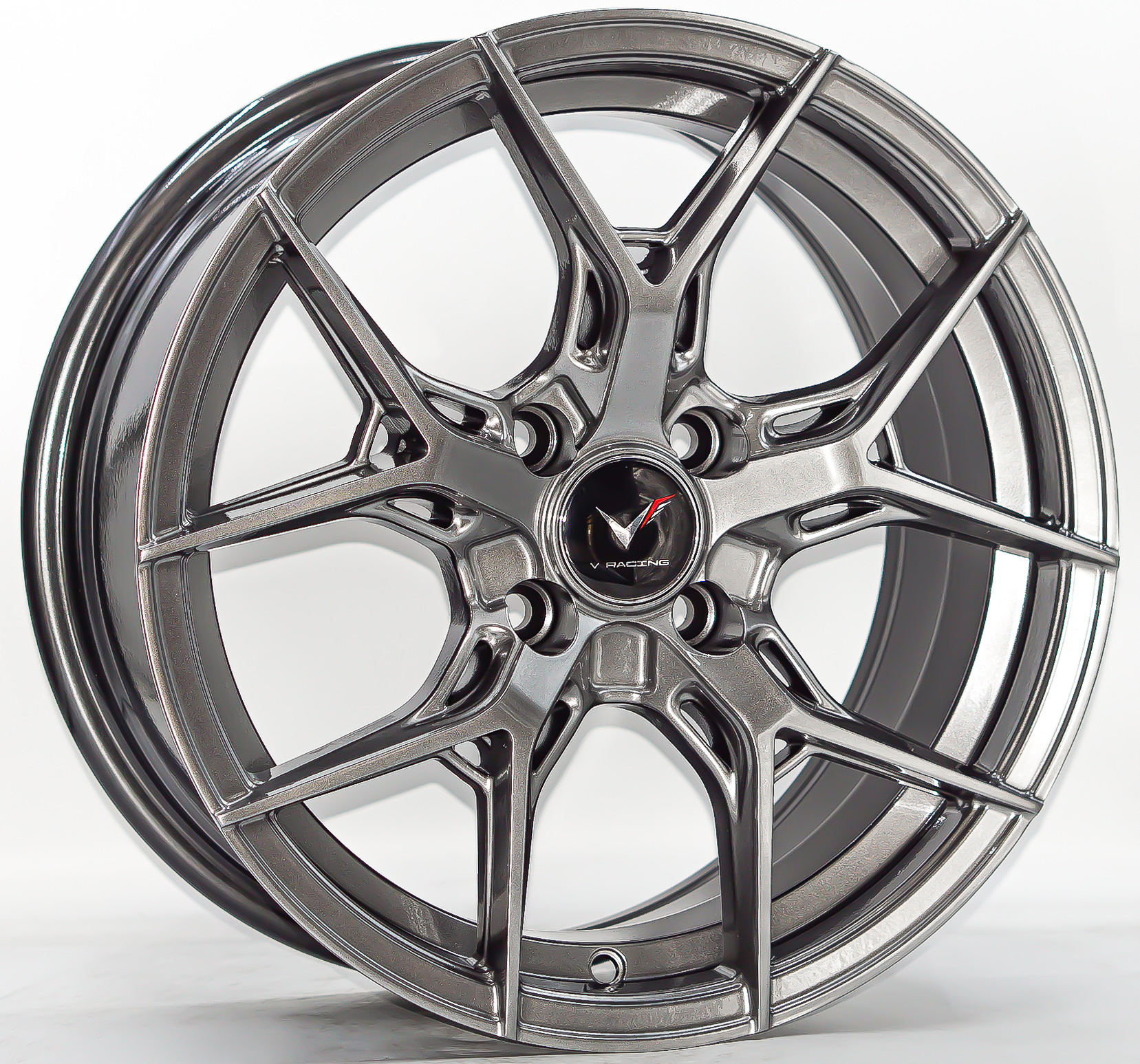 ล้อแม็ก ล้อแม็กใหม่ HR031 ขอบ15นิ้ว กว้าง7นิ้ว 4รู100 Offset35 สีไฮเปอร์แบล็ค