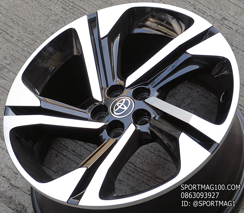 ล้อแม็ก ล้อแม็กป้ายแดง Toyota YarisCross 5รู100 ดำหน้าเงา  กว้าง6.5 ขอบ17นิ้ว(รามอินทรา)แยกขายได้
