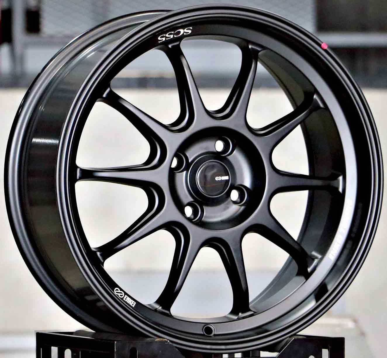 ล้อแม็ก ล้อแม็ก Enkei SC55 4รู100 Offset35 ดำด้าน กว้าง8 ขอบ17นิ้ว