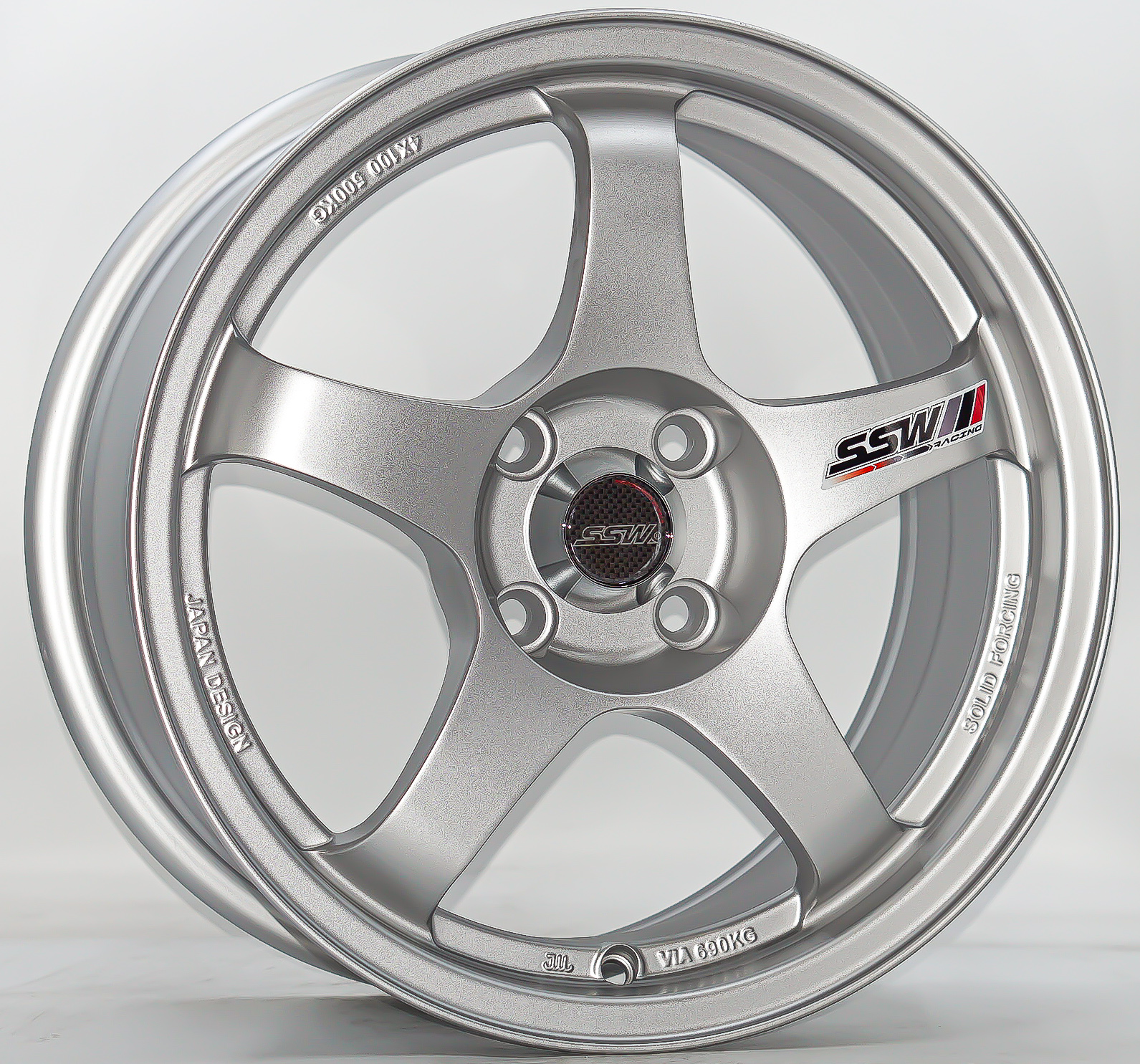 ล้อแม็ก ล้อแม็กใหม่ SSW S309 ขอบ15นิ้ว กว้าง7นิ้ว 4รู100 Offset32 สีซิลเวอร์