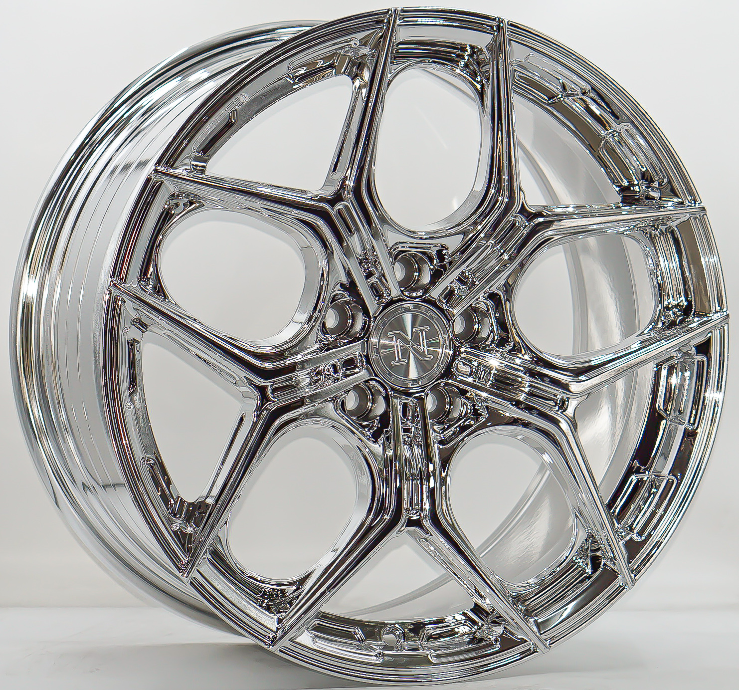 ล้อแม็ก ล้อแม็กใหม่ NAYA Infinity-V5 ขอบ18นิ้ว กว้าง8.5นิ้ว 5รู108 Offset40 สีโครมเมี่ยม