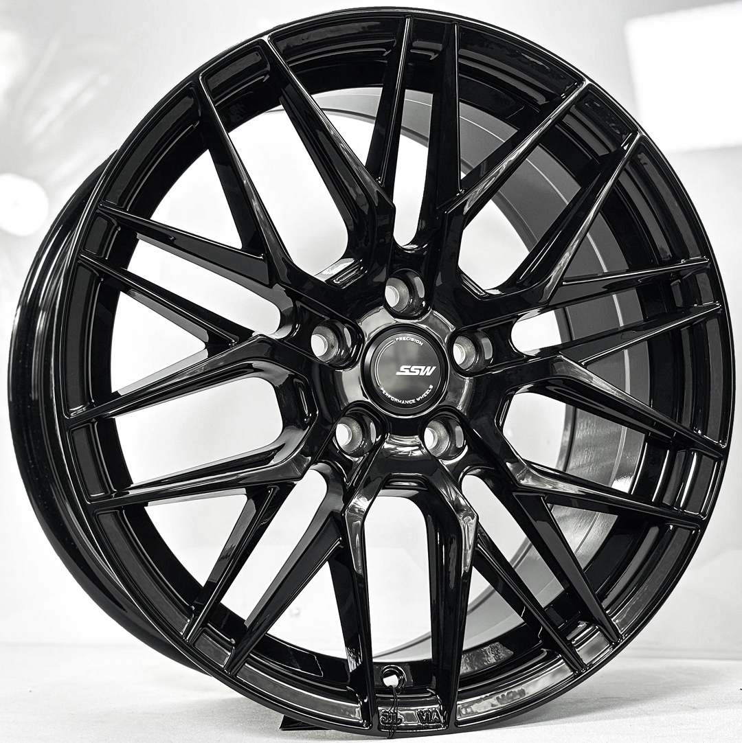 ล้อแม็ก ล้อแม็ก SSW S348 Vorsteiner  ขอบ17นิ้ว กว้าง8นิ้ว 5รู108 Offset38 สีดำเงา