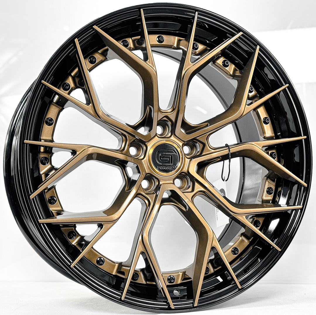 ล้อแม็ก ล้อแม็ก G-Forged GF09 FlowForming ขอบ20นิ้ว กว้าง F8.5นิ้ว R10นิ้ว 5รู114.3/112 Offset32-40 สีCopperขอบดำเงา