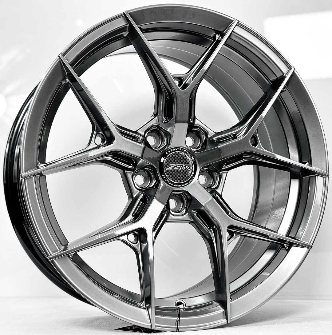 ล้อแม็ก ล้อแม็ก SSW S385 ขอบ17นิ้ว กว้าง 8นิ้ว 5รู108 Offset38 สีไฮเปอร์แบล็ค